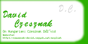 david czesznak business card